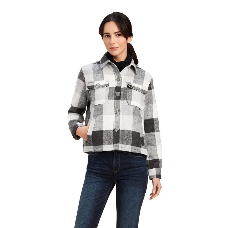 Chaqueta Ariat Ashford Shirt Blancas/Negras Mujer - Chile 908-TOUFXP